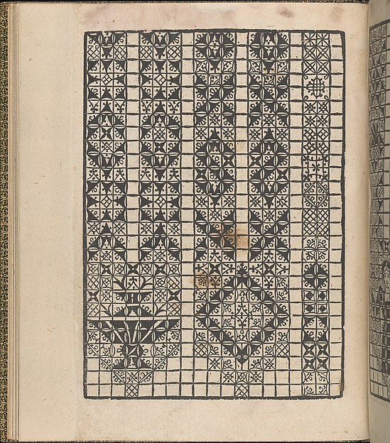 Giardineto novo di punti tagliati et gropposi per exercitio & ornamento delle donne (Venice 1554), page 15 (verso)