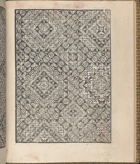 Giardineto novo di punti tagliati et gropposi per exercitio & ornamento delle donne (Venice 1554), page 18 (recto)