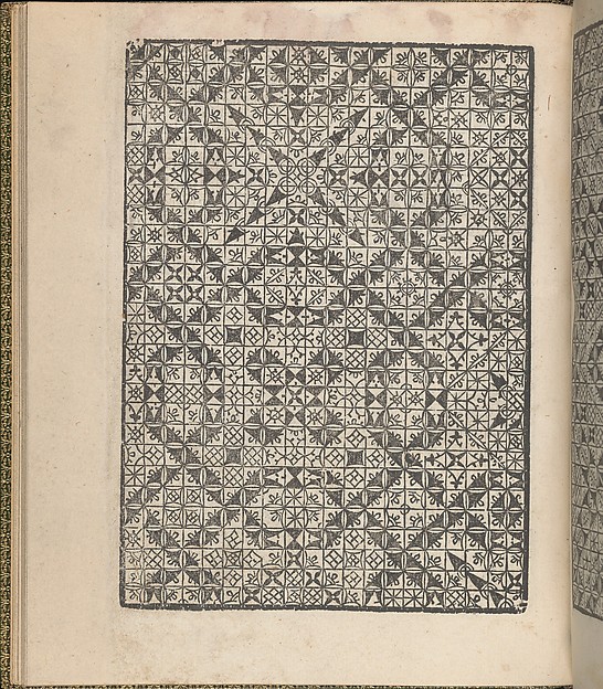 Giardineto novo di punti tagliati et gropposi per exercitio & ornamento delle donne (Venice 1554), page 17 (verso)