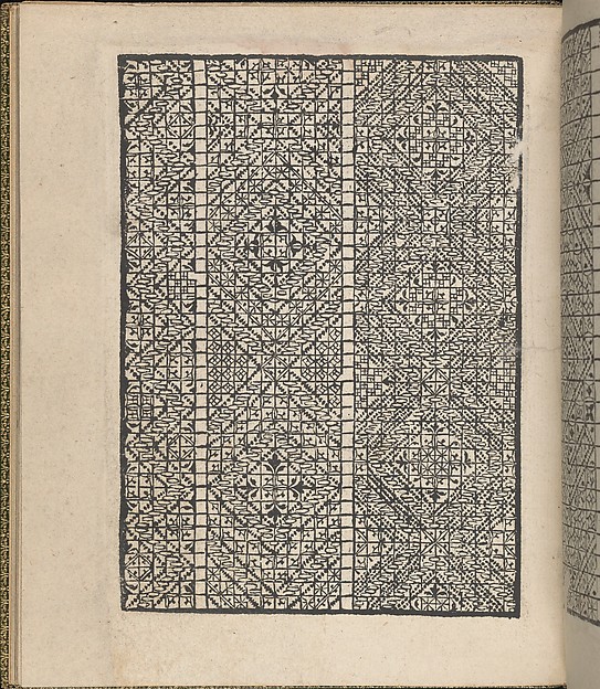 Giardineto novo di punti tagliati et gropposi per exercitio & ornamento delle donne (Venice 1554), page 21 (verso)