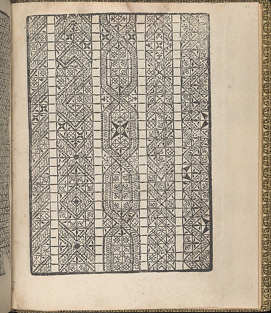 Giardineto novo di punti tagliati et gropposi per exercitio & ornamento delle donne (Venice 1554), page 12 (verso)
