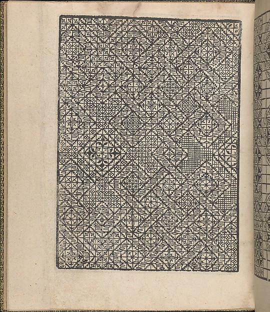 Giardineto novo di punti tagliati et gropposi per exercitio & ornamento delle donne (Venice 1554), page 23 (verso)