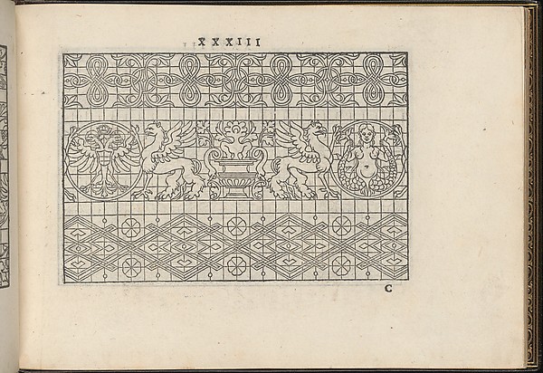 La Vera Perfettione del Disegno di varie sorti di recami, page 17 (recto)