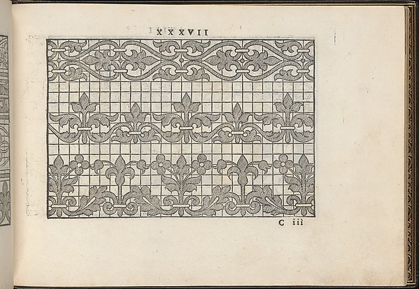 La Vera Perfettione del Disegno di varie sorti di recami, page 19 (recto)