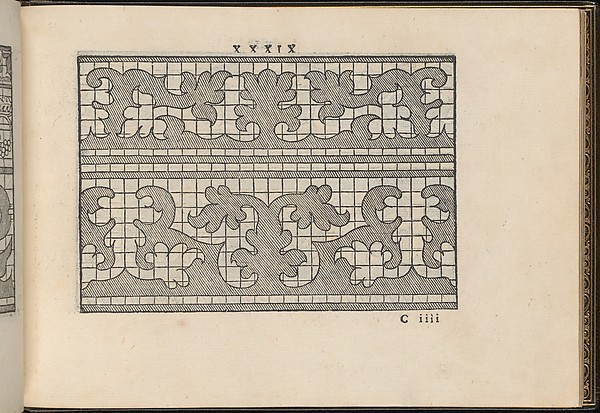 La Vera Perfettione del Disegno di varie sorti di recami, page 20 (recto)