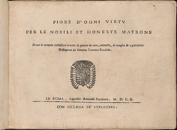 Fiore D'Ogni Virtu Per le Nobili Et Honeste Matrone