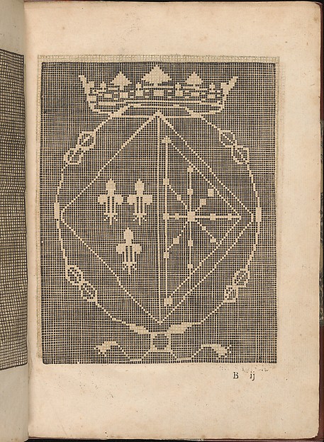 Les Secondes Oeuvres, et Subtiles Inventions De Lingerie du Seigneur Federic de Vinciolo Venitien, page 6 (recto)