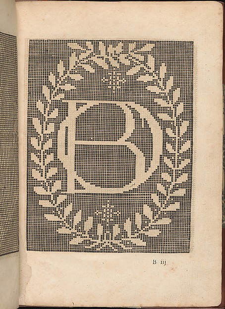 Les Secondes Oeuvres, et Subtiles Inventions De Lingerie du Seigneur Federic de Vinciolo Venitien, page 7 (recto)