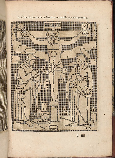 Les Secondes Oeuvres, et Subtiles Inventions De Lingerie du Seigneur Federic de Vinciolo Venitien, page 12 (recto)