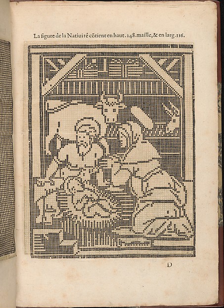 Les Secondes Oeuvres, et Subtiles Inventions De Lingerie du Seigneur Federic de Vinciolo Venitien, page 13 (recto)