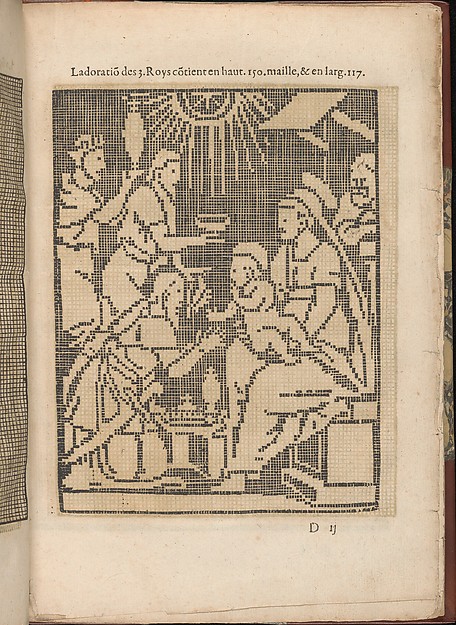 Les Secondes Oeuvres, et Subtiles Inventions De Lingerie du Seigneur Federic de Vinciolo Venitien, page 14 (recto)