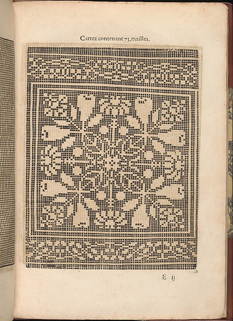 Les Secondes Oeuvres, et Subtiles Inventions De Lingerie du Seigneur Federic de Vinciolo Venitien, page 18 (recto)