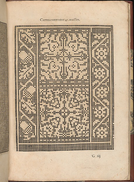 Les Secondes Oeuvres, et Subtiles Inventions De Lingerie du Seigneur Federic de Vinciolo Venitien, page 27 (recto)