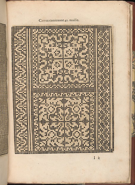 Les Secondes Oeuvres, et Subtiles Inventions De Lingerie du Seigneur Federic de Vinciolo Venitien, page 34 (recto)