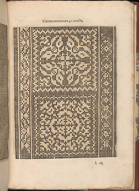 Les Secondes Oeuvres, et Subtiles Inventions De Lingerie du Seigneur Federic de Vinciolo Venitien, page 35 (recto)