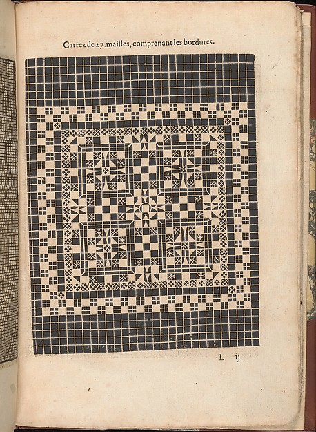 Les Secondes Oeuvres, et Subtiles Inventions De Lingerie du Seigneur Federic de Vinciolo Venitien, page 42 (recto)