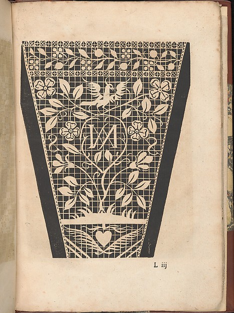 Les Secondes Oeuvres, et Subtiles Inventions De Lingerie du Seigneur Federic de Vinciolo Venitien, page 43 (recto)
