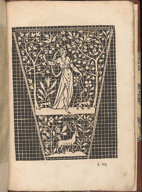 Les Secondes Oeuvres, et Subtiles Inventions De Lingerie du Seigneur Federic de Vinciolo Venitien, page 44 (recto)