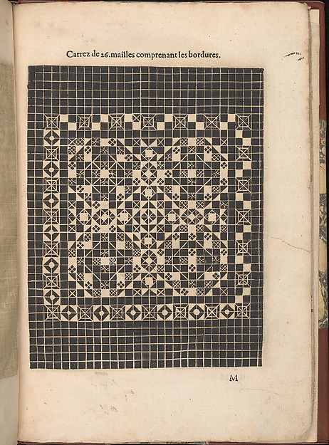 Les Secondes Oeuvres, et Subtiles Inventions De Lingerie du Seigneur Federic de Vinciolo Venitien, page 45 (recto)