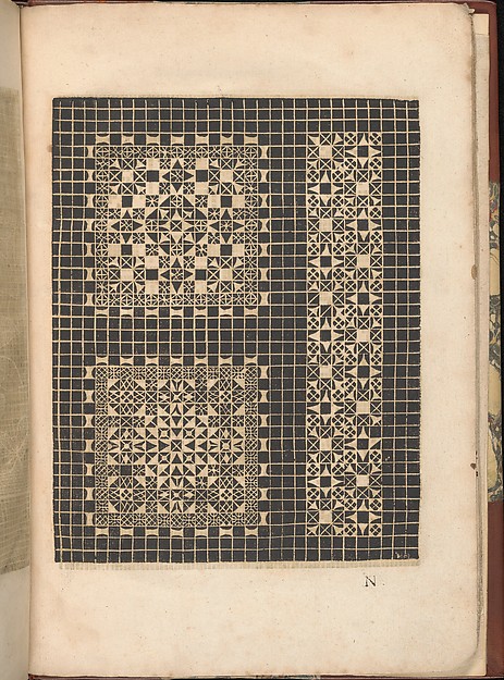 Les Secondes Oeuvres, et Subtiles Inventions De Lingerie du Seigneur Federic de Vinciolo Venitien, page 49 (recto)