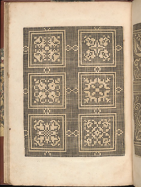 Les Secondes Oeuvres, et Subtiles Inventions De Lingerie du Seigneur Federic de Vinciolo Venitien, page 49 (verso)