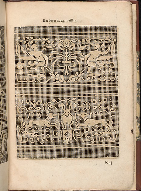 Les Secondes Oeuvres, et Subtiles Inventions De Lingerie du Seigneur Federic de Vinciolo Venitien, page 50 (recto) by Federico de Vinciolo, The Metropolitan Museum of Art