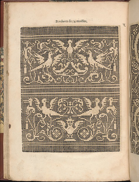 Les Secondes Oeuvres, et Subtiles Inventions De Lingerie du Seigneur Federic de Vinciolo Venitien, page 50 (verso)