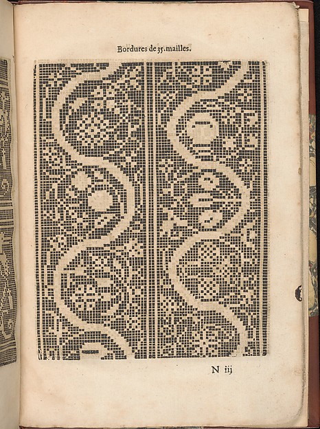 Les Secondes Oeuvres, et Subtiles Inventions De Lingerie du Seigneur Federic de Vinciolo Venitien, page 51 (recto)