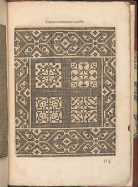 Les Secondes Oeuvres, et Subtiles Inventions De Lingerie du Seigneur Federic de Vinciolo Venitien, page 54 (recto)