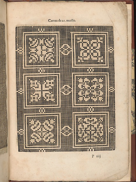 Les Secondes Oeuvres, et Subtiles Inventions De Lingerie du Seigneur Federic de Vinciolo Venitien, page 60 (recto)