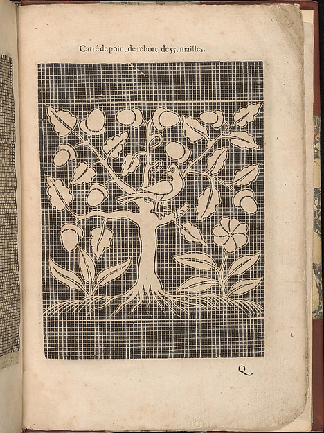 Les Secondes Oeuvres, et Subtiles Inventions De Lingerie du Seigneur Federic de Vinciolo Venitien, page 61 (recto)