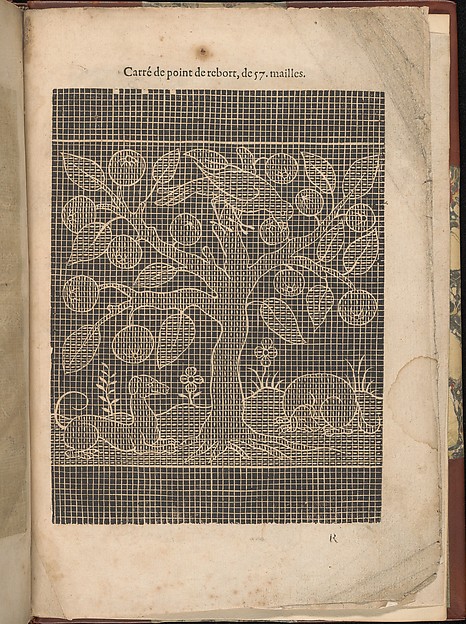 Les Secondes Oeuvres, et Subtiles Inventions De Lingerie du Seigneur Federic de Vinciolo Venitien, page 65 (recto)
