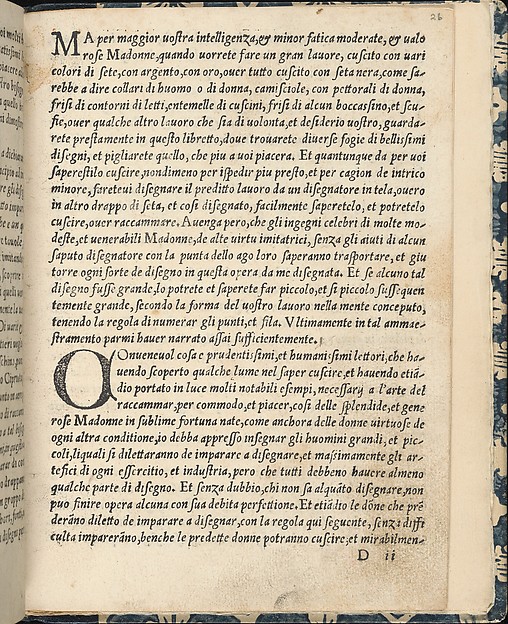 Essempio di recammi, page 26 (recto)