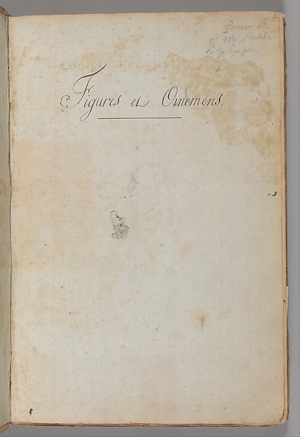 Title to Scrapbook containing Drawings and Several Prints of Architecture, Interiors, Furniture and Other Objects
