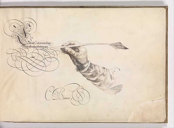 Conrad Baumann, Specimens of Penmanship after Jan van de Velde and other Calligraphy Books