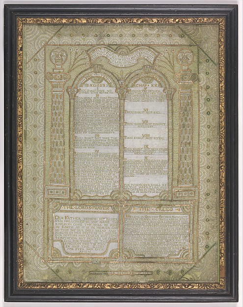 The Ten Commandments, The Lord's Prayer, and The Creed by Thomas Hunter, The Metropolitan Museum of Art