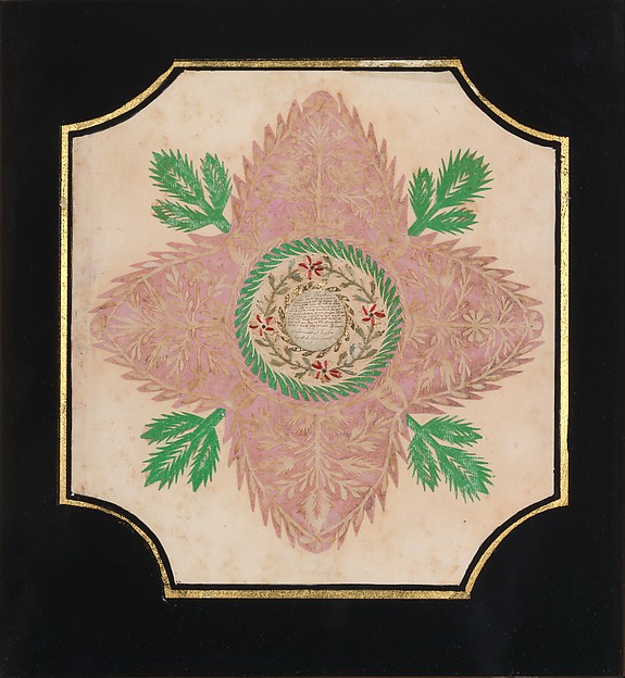 Cut-paper Card with The Lord's Prayer by Martha Anne Honeywell, The Metropolitan Museum of Art