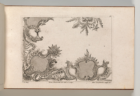 Design for a Ceiling Decoration, Plate 4 from 'Unterschiedliche neu inventierte Deken oder Plafond'