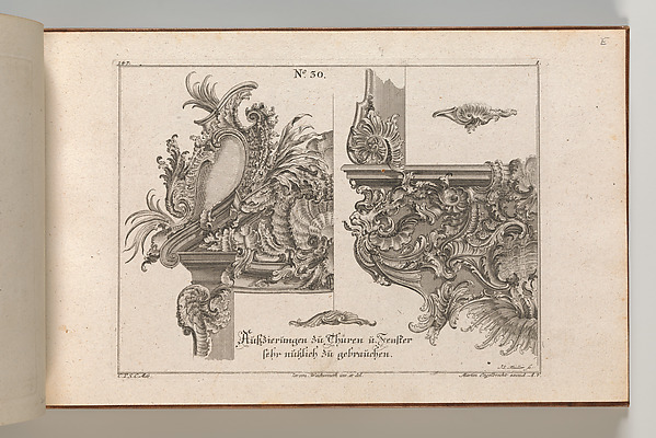 Suggestions for the Decoration of a Door and Window Frame, plate 1 from "Auβzierungen zu Thüren u. Fenster sehr nutzlich zu gebrauchen"