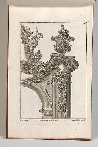 Suggestion for the Decoration of Top Right Side of Portal, Plate 4 from 'Allerneueste Façon von Auszierungen zu Portalen'