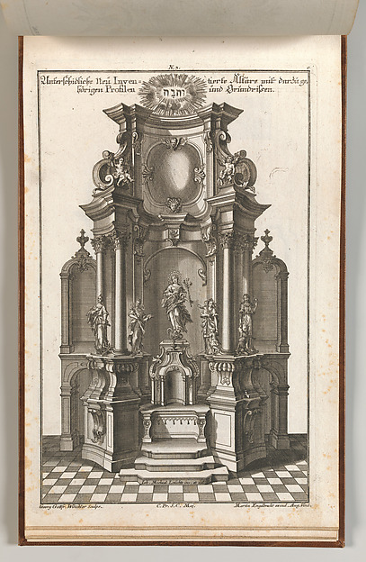 Design for a Monumental Altar, plate C from "Unterschiedliche Neu Inventierte Altäre mit darzu gehörigen Profillen u. Grundrißen"