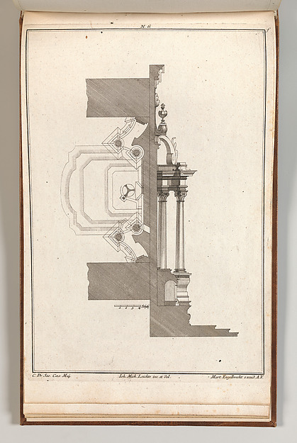 Floorplan and Side View of an Altar, Plate f (2) from 'Unterschiedliche Neu Inventierte Altäre mit darzu gehörigen Profillen u. Grundrißen.'