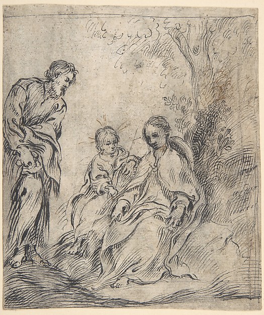 The Youthful Baptist with his Parents by Antonio del Castillo y Saavedra