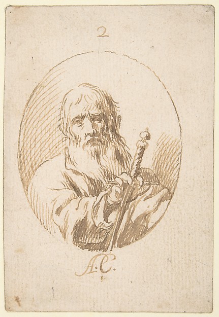 Half-length Figure of St Paul in an Oval by Antonio del Castillo y Saavedra