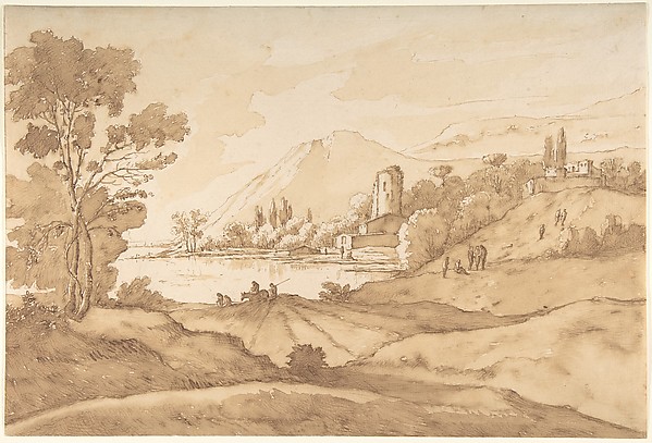 Southern Imaginary Landscape with Mountains and a Lake