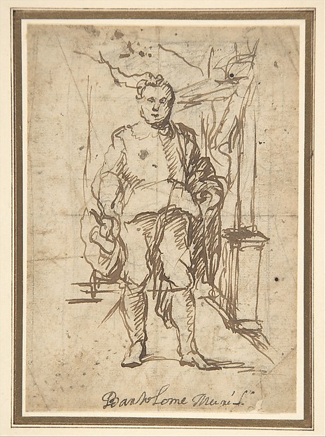 Bartolomé Estebán Murillo, Standing Male Figure: Study for a Portrait