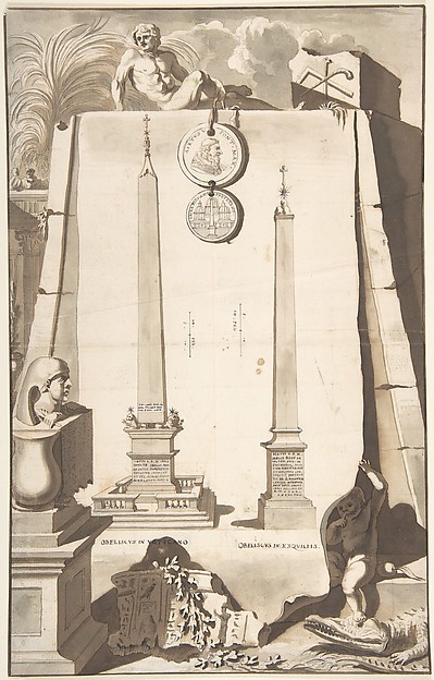 A View of Two Obelisks, One in the Vatican and the Other on the Esqualine Hill