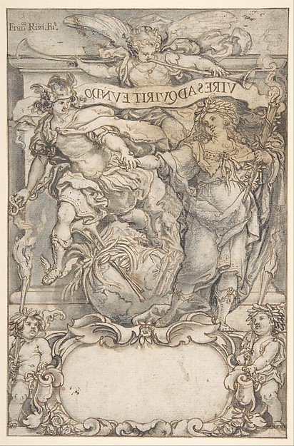 Design for a Frontispiece:  Mercury and Fame