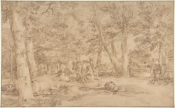 Landscape with Milkmaid