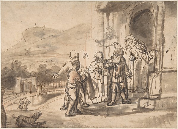 Jacob Receiving Joseph's Blood-Stained Cloak (recto); Study of a Bearded Man and The Sacrifice of Isaac (verso) by Nicolaes Maes